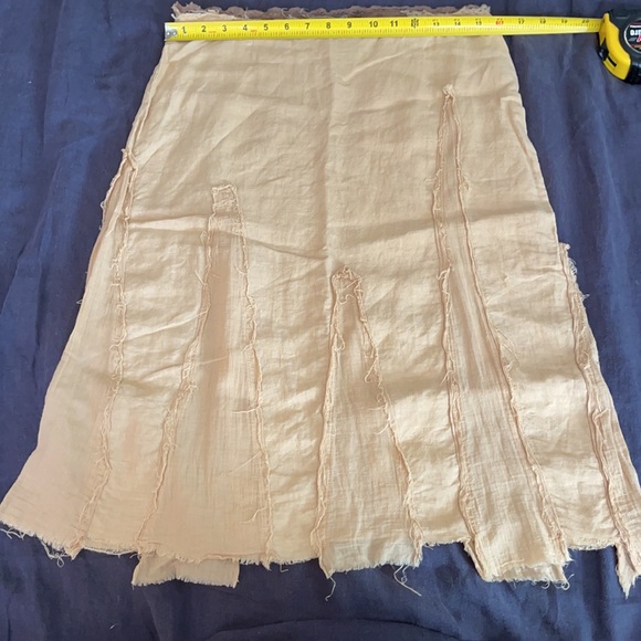 size M - Italian linen skirt - Gabbiani - handkerchief hem, raw edges, beautiful - Picture 4 of 8